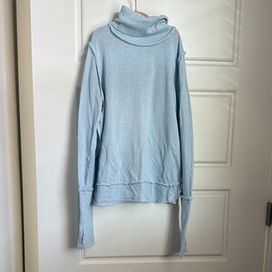 We The Free Sky Blue Cowl Neck Sweater